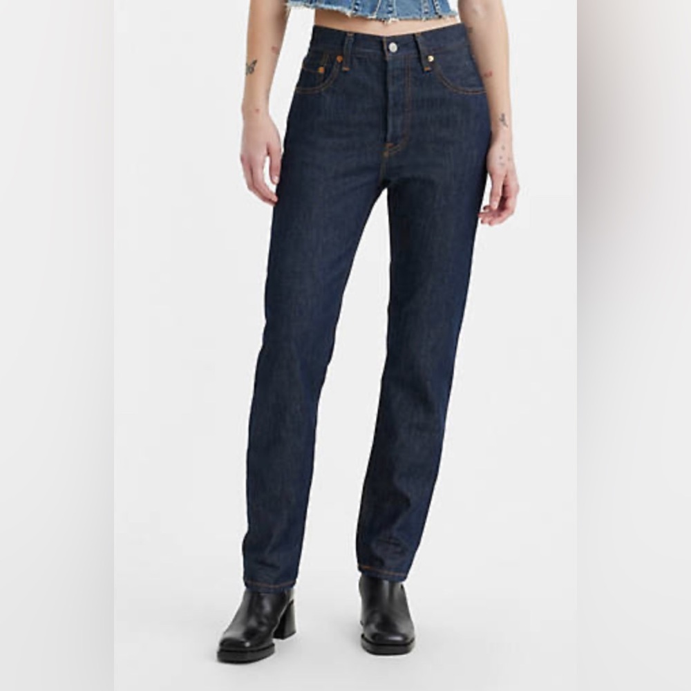 Vintage 501 straight dark wash jeans